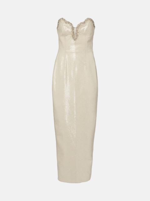 Selene embellished bustier gown