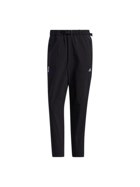 adidas Wj Pnt Wv Lt Series Woven Solid Color Casual Sports Pants Black GP0871