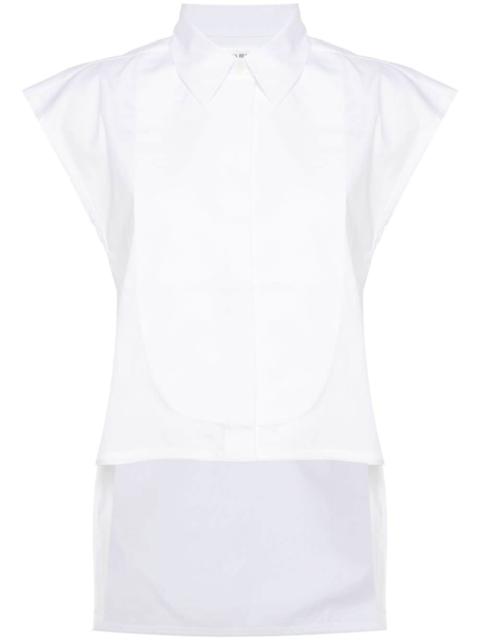 panel-detail sleeveless shirt