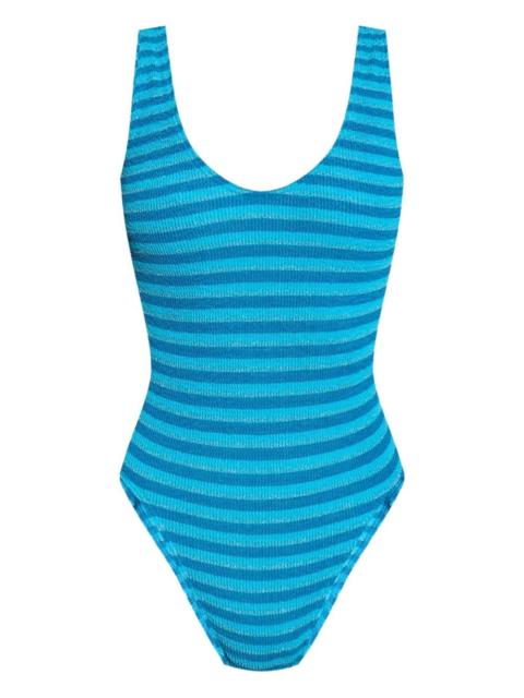 striped ribbed swimsuit