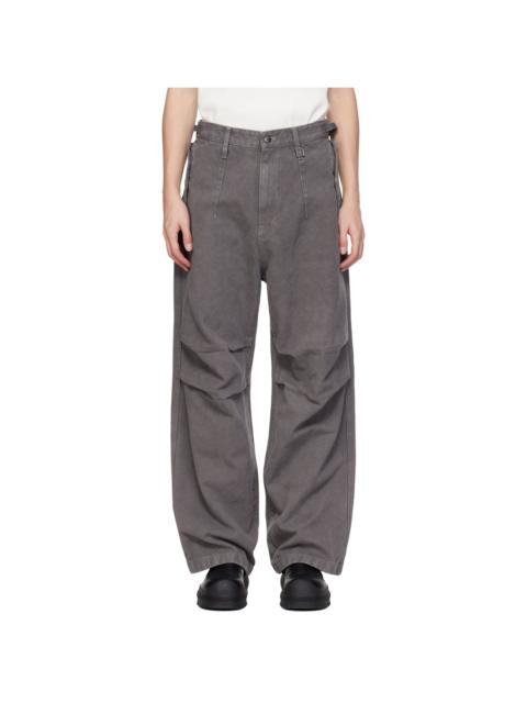 Gray 3D Wide Trousers