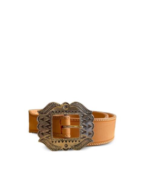 buckle calf leather belt