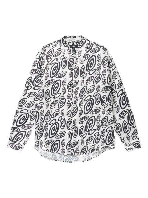 Stussy Swirly S Silk Shirt 'White' 1110242