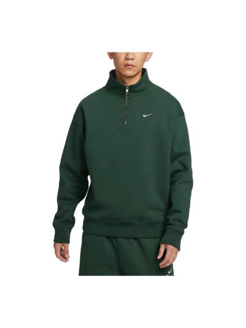 Nike Solo Swoosh 1/4 Zip Sweatshirt (Asia Sizing) 'Green' DQ5210-323