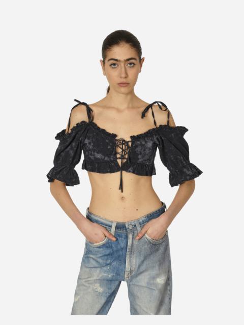 Dyed Sangallo Top Washed Out Black