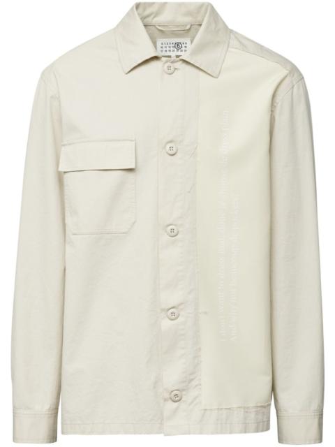 gabardine-weave cotton shirt jacket
