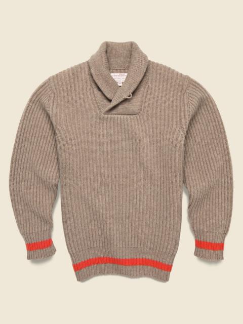 Bristol Shawl Neck Sweater - Oatmeal