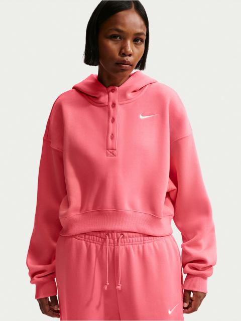 Nike Sportswear Phoenix Fleece Women's Oversized Cropped Henley Hoodie