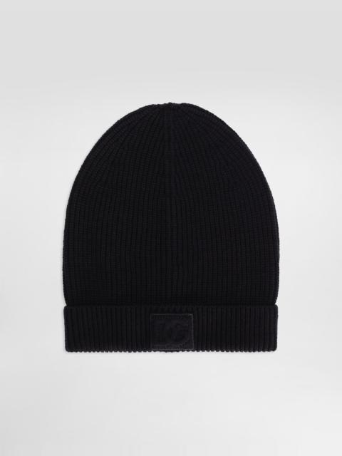Knitted wool hat