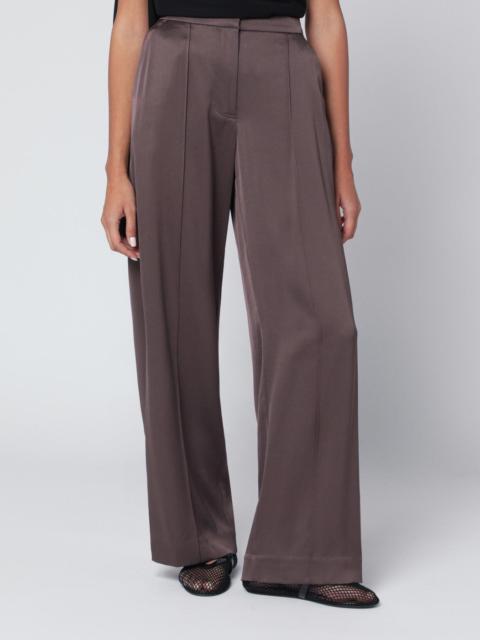 Kyra trousers in chocolate satin