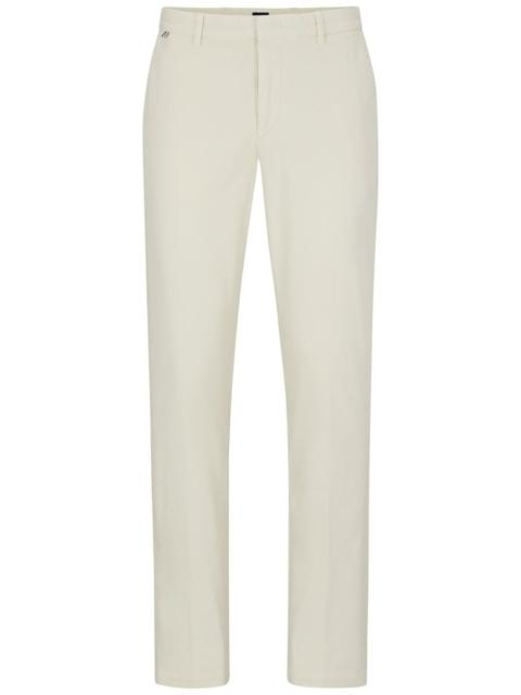 mid-rise slim-cut trousers