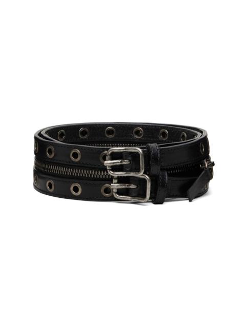 Black Zipper Belt