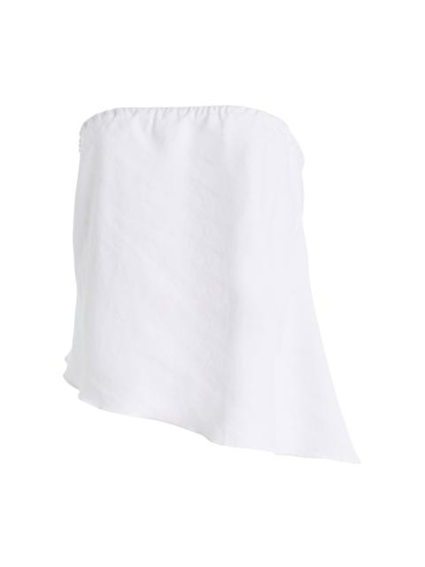 Line Linen Top white