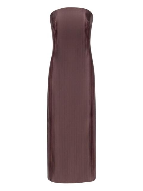 Giulia striped bustier midi dress