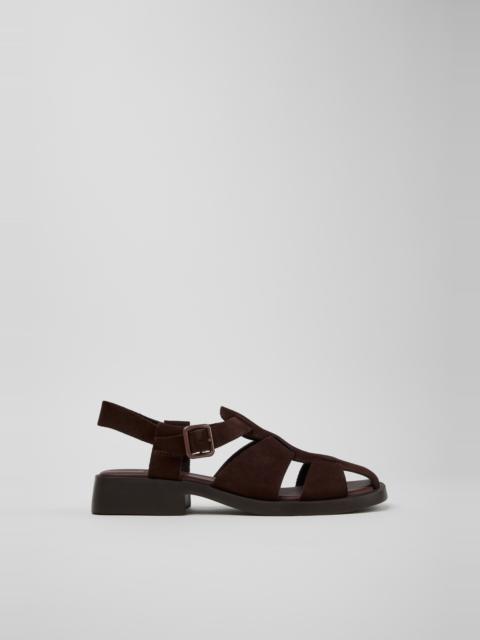 Brown Suede Sandals for Women.