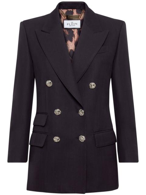 double-breasted wool blazer