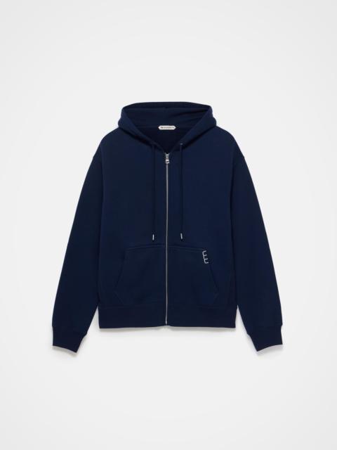 FRONT ZIP HOODIE IN NAVY
