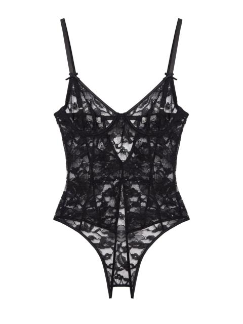 Magnolia Lace Ouvert Bodysuit