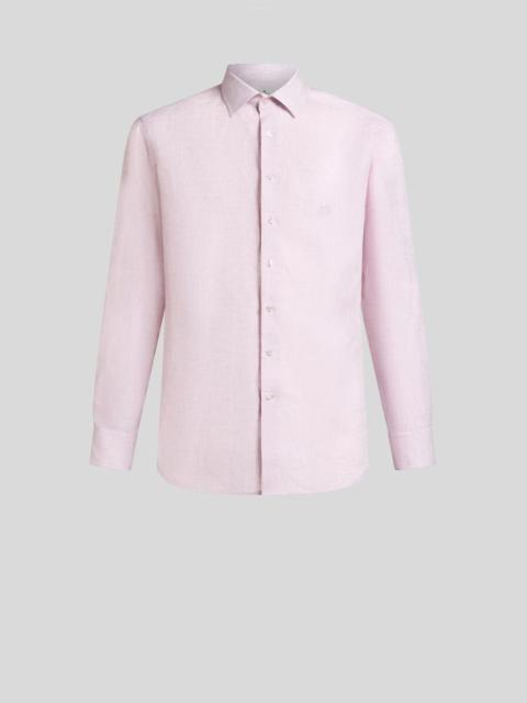 LINEN SHIRT WITH PEGASO EMBROIDERY