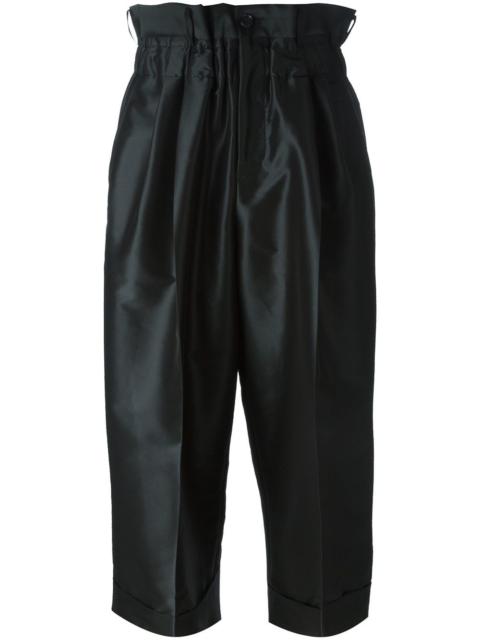 cropped pleated trousers