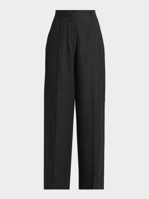 Wide Flannel Trousers