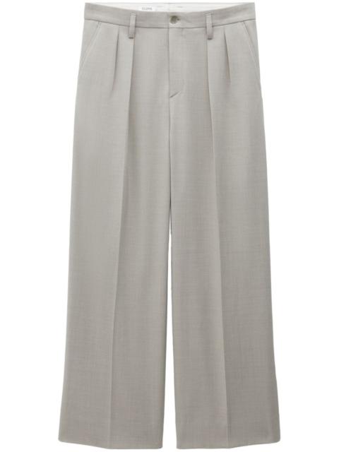 pressed wide-leg trousers
