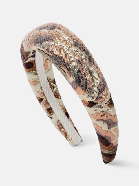 Jacquard lamé headband