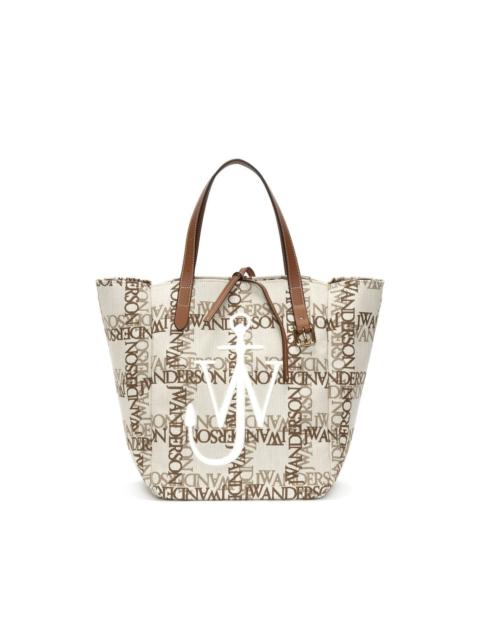 Cabas logo-grid tote bag