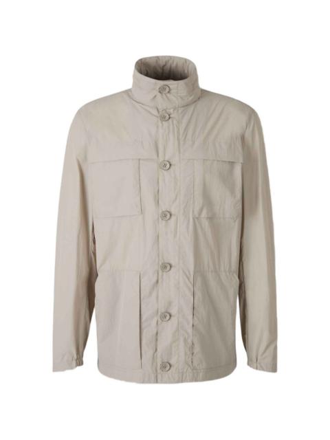 detachable hood long down jacket