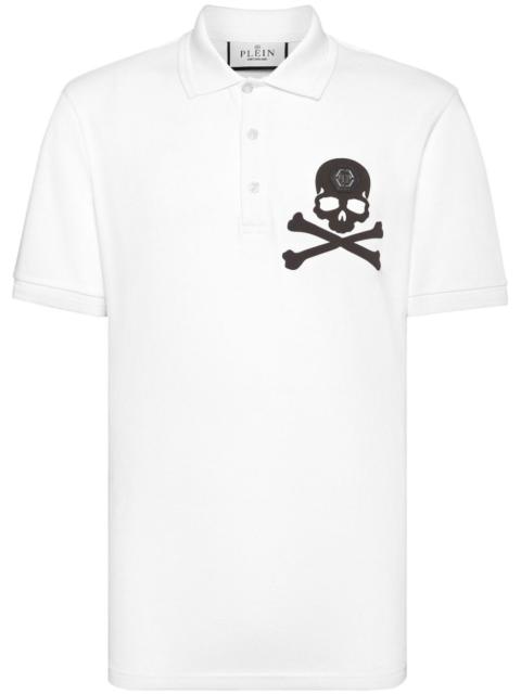 logo-print cotton polo shirt