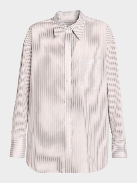 Big Joe Striped Cotton Button-Front Shirt