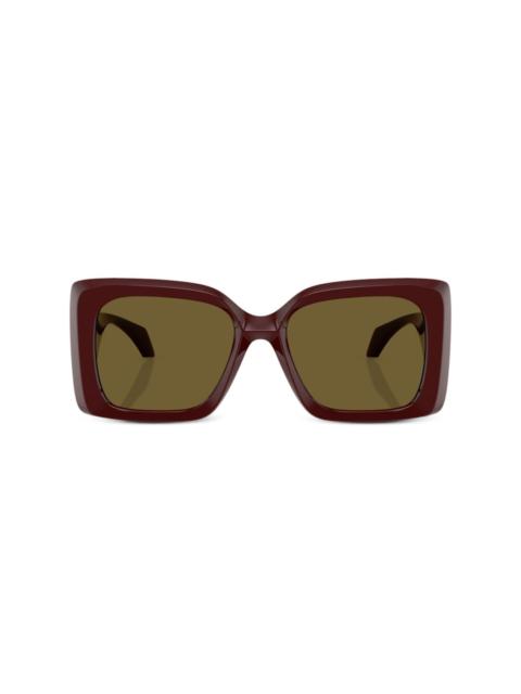Medusa-plaque oversized-frame sunglasses