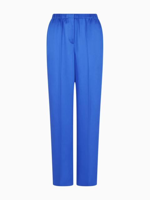STRAIGHT-CUT TROUSERS IN DOUBLE SILK SATIN