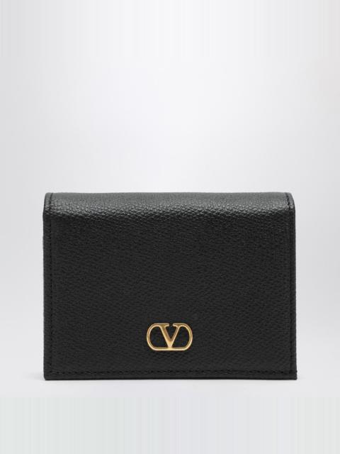 Signature black leather VLogo wallet