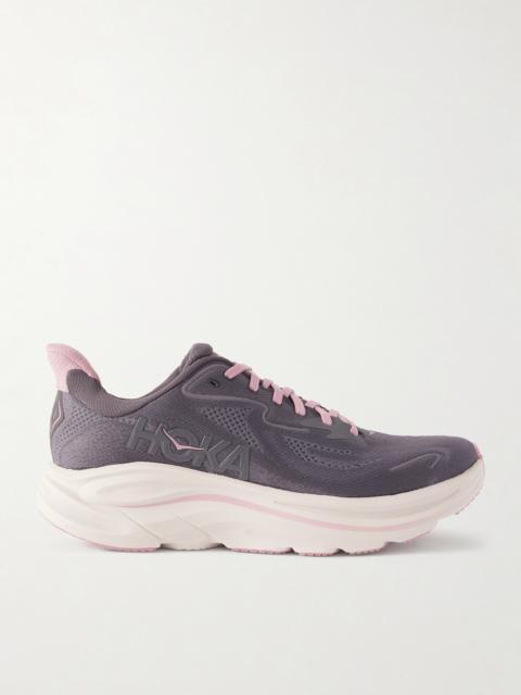 Clifton 10 Rubber-trimmed Jacquard-mesh Sneakers