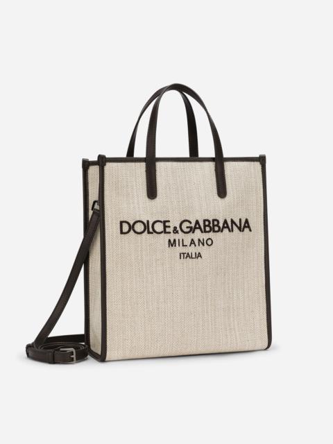 Small structured canvas shopper