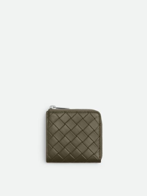 Intrecciato Stamp Square Zip Around Wallet