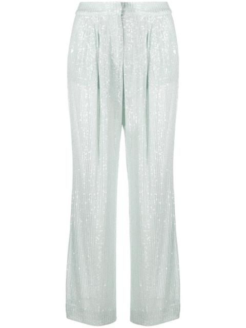 sequin-embellished trousers