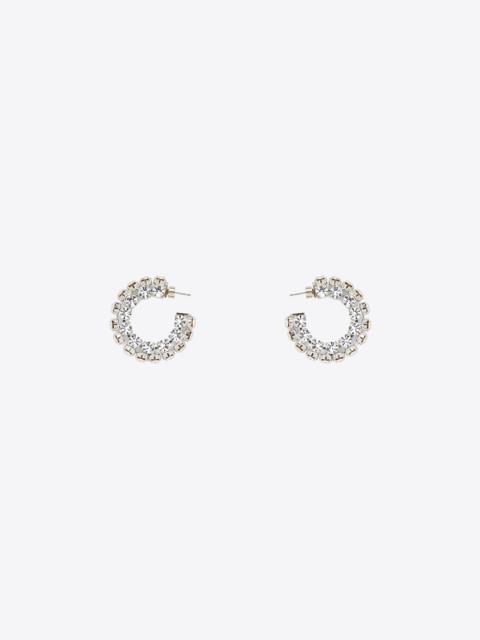 SMALL CRYSTAL HOOP EARRINGS