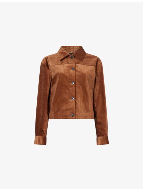 Cord Cropped Cotton-Blend Jacket