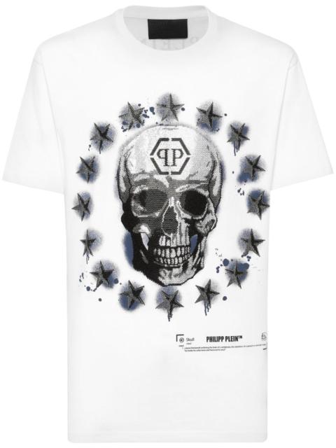 skull-print T-shirt