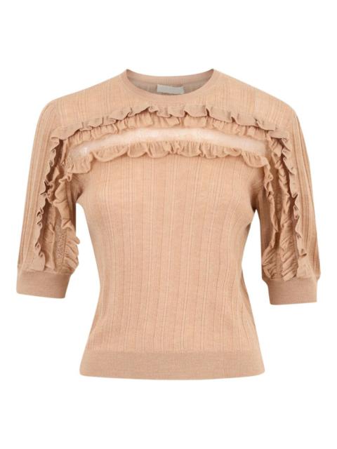 Salima ruffled-trim blouse