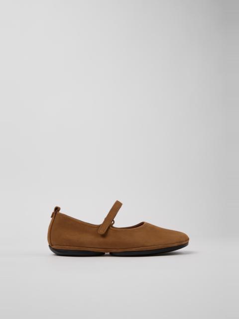 Brown Nubuck Shoes for Women.