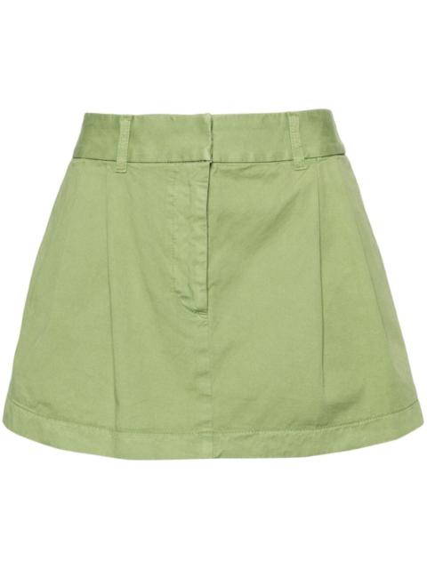 Bubble pleat-detailed cotton skirt