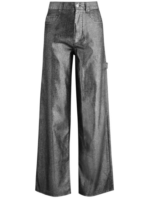 Isabel Marant étoile Cover Metallic Wide-leg Jeans