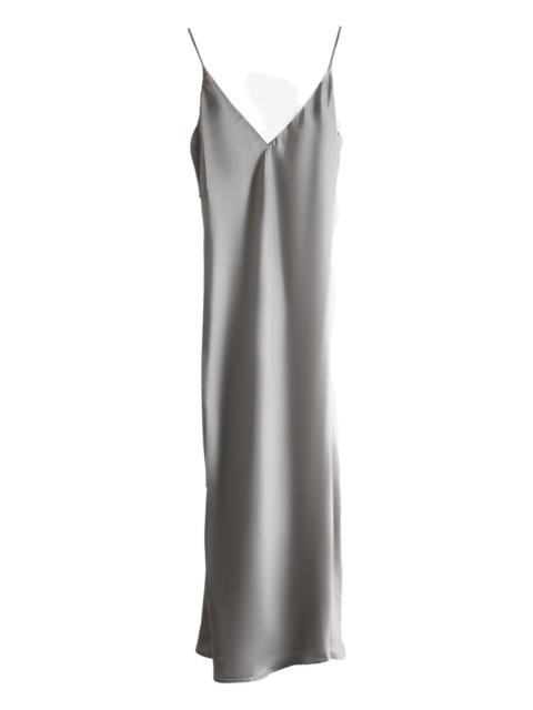 V-neck midi slip dress