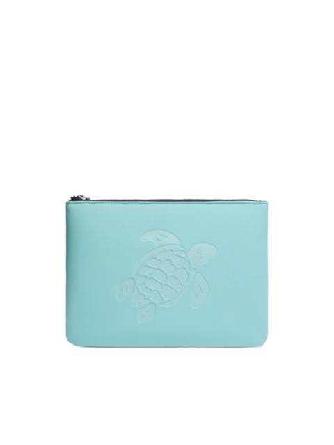 turtle zip clutch