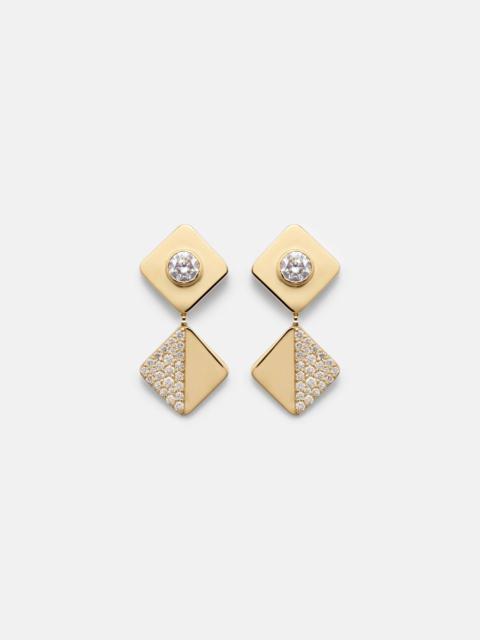 18kt gold earrings with diamonds