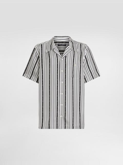 Silk shirt with tie print