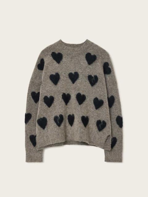 AMORA JACQUARD BRUSHED SWEATER